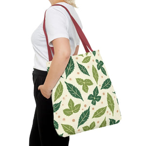 Eco Leaf Pattern Tote - Stylish Reusable Canvas - Dipaliz - Bags