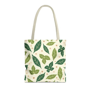 Eco Leaf Pattern Tote - Stylish Reusable Canvas - Dipaliz - Bags