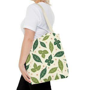 Eco Leaf Pattern Tote - Stylish Reusable Canvas - Dipaliz - Bags
