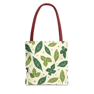 Eco Leaf Pattern Tote - Stylish Reusable Canvas - Dipaliz - Bags