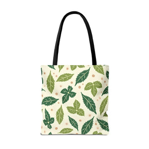 Eco Leaf Pattern Tote - Stylish Reusable Canvas - Dipaliz - Bags