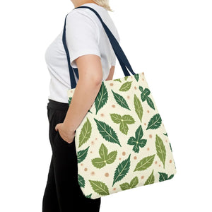 Eco Leaf Pattern Tote - Stylish Reusable Canvas - Dipaliz - Bags