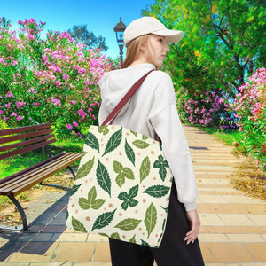 Eco Leaf Pattern Tote - Stylish Reusable Canvas - Dipaliz - Bags
