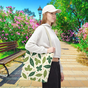Eco Leaf Pattern Tote - Stylish Reusable Canvas - Dipaliz - Bags