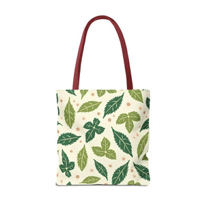Eco Leaf Pattern Tote - Stylish Reusable Canvas - Dipaliz - Bags