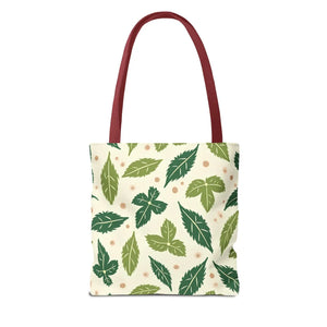Eco Leaf Pattern Tote - Stylish Reusable Canvas - Dipaliz - Bags