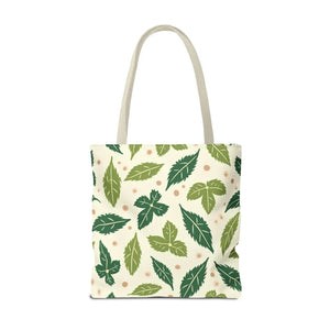 Eco Leaf Pattern Tote - Stylish Reusable Canvas - Dipaliz - Bags