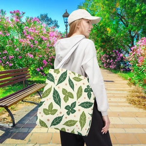 Eco Leaf Pattern Tote - Stylish Reusable Canvas - Dipaliz - Bags