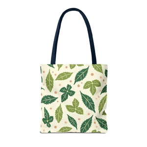 Eco Leaf Pattern Tote - Stylish Reusable Canvas - Dipaliz - Bags