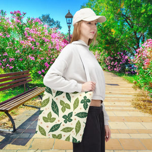 Eco Leaf Pattern Tote - Stylish Reusable Canvas - Dipaliz - Bags