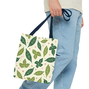 Eco Leaf Pattern Tote - Stylish Reusable Canvas - Dipaliz - Bags