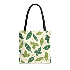 Eco Leaf Pattern Tote - Stylish Reusable Canvas - Dipaliz - Bags