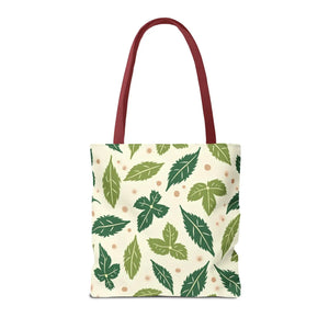 Eco Leaf Pattern Tote - Stylish Reusable Canvas - Dipaliz - Bags