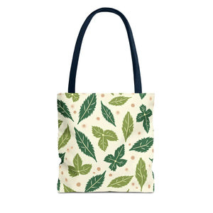 Eco Leaf Pattern Tote - Stylish Reusable Canvas - Dipaliz - Bags