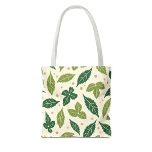 Eco Leaf Pattern Tote - Stylish Reusable Canvas - Dipaliz - Bags