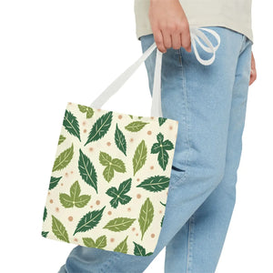 Eco Leaf Pattern Tote - Stylish Reusable Canvas - Dipaliz - Bags