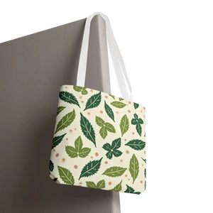Eco Leaf Pattern Tote - Stylish Reusable Canvas - Dipaliz - Bags