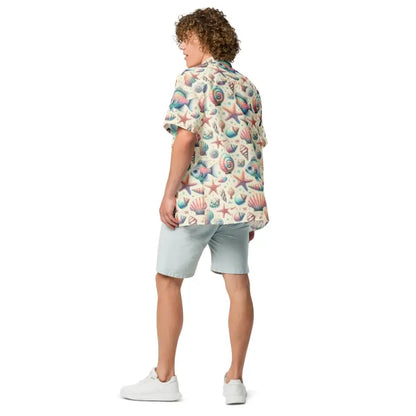 Catch the Wave in a Stylish Marine Unisex Button Shirt