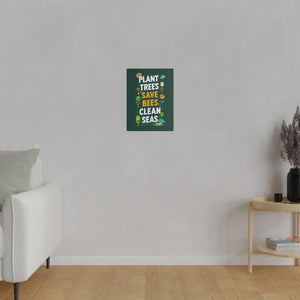 Matte Canvas Wall Art - Plant Trees Save Bees - Dipaliz - Posters Prints & Visual Artwork