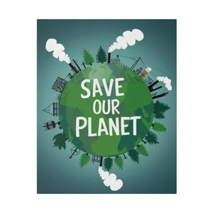 Eco-friendly Matte Canvas - Save our Planet Earth Day Art - Dipaliz - 16″ x 20″ (vertical) / 0.75’’ - Posters Prints &