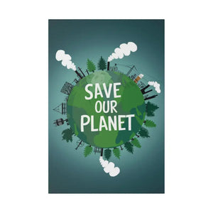 Eco-friendly Matte Canvas - Save our Planet Earth Day Art - Dipaliz - 16″ x 24″ (vertical) / 0.75’’ - Posters Prints &