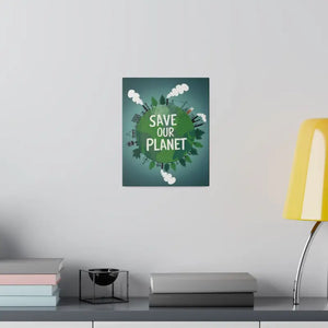 Eco-friendly Matte Canvas - Save our Planet Earth Day Art - Dipaliz - Posters Prints & Visual Artwork