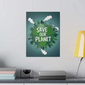 Eco-friendly Matte Canvas - Save our Planet Earth Day Art - Dipaliz - Posters Prints & Visual Artwork