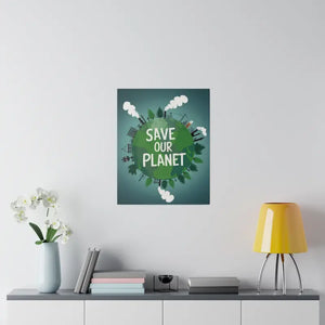 Eco-friendly Matte Canvas - Save our Planet Earth Day Art - Dipaliz - Posters Prints & Visual Artwork