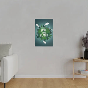Eco-friendly Matte Canvas - Save our Planet Earth Day Art - Dipaliz - Posters Prints & Visual Artwork