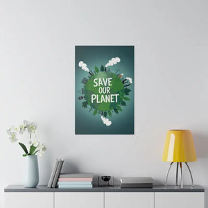 Eco-friendly Matte Canvas - Save our Planet Earth Day Art - Dipaliz - Posters Prints & Visual Artwork