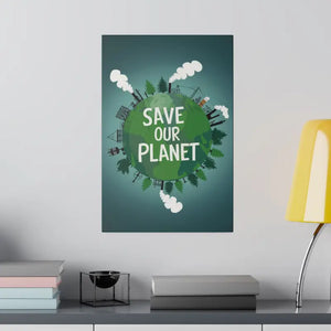 Eco-friendly Matte Canvas - Save our Planet Earth Day Art - Dipaliz - Posters Prints & Visual Artwork