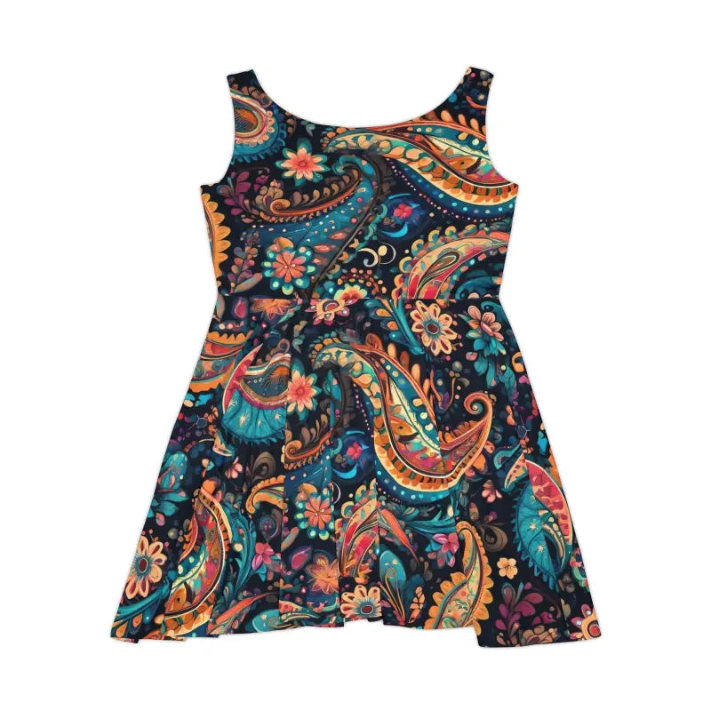 Eco-friendly Paisley Skater Dress for Women - All Over Prints