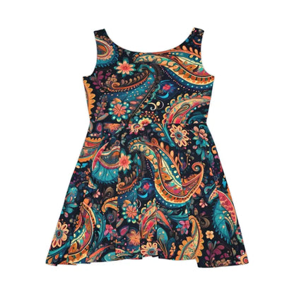 Eco-friendly Paisley Skater Dress for Women - All Over Prints