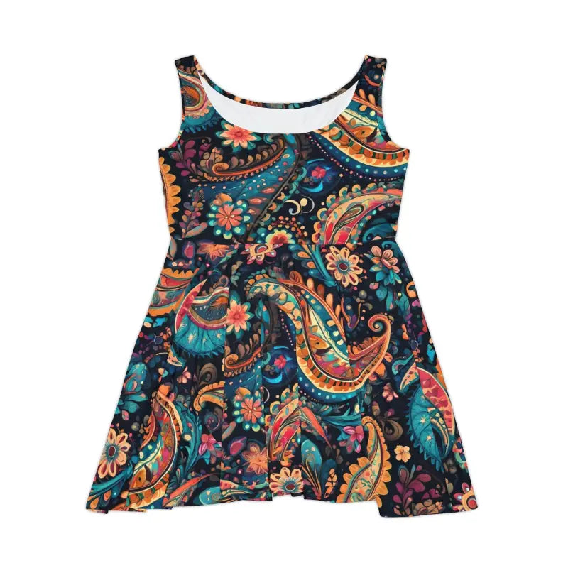 Eco-friendly Paisley Skater Dress for Women - All Over Prints