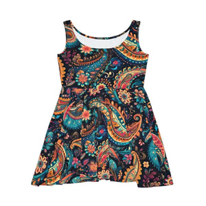 Dresses - Paisley Skater Dress - Eco Friendly Women’s Style - Dipaliz
