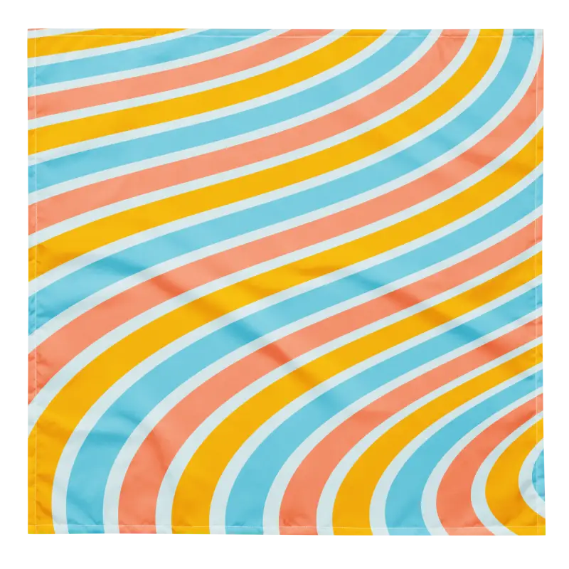 Eco-friendly Pastel Striped Polyester Bandana - and Scarves