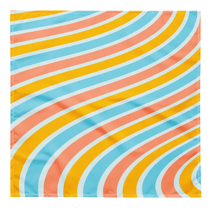 Eco-friendly Pastel Striped Polyester Bandana - and Scarves