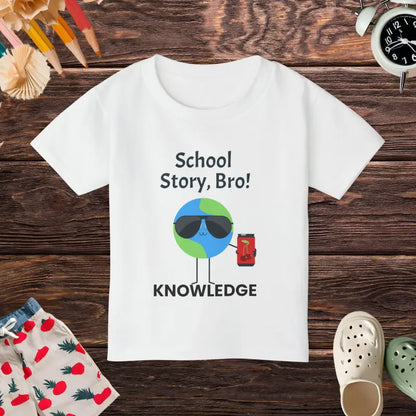 Super Soft School Story Bro Eco-friendly Toddler Tee - White / 2t Kids Clothes