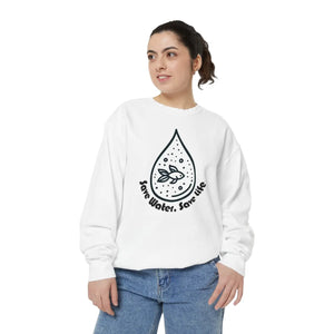Unisex Eco Sweatshirt Save Water - Modern Home Decor - Dipaliz - Sweatshirts - s
