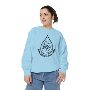 Unisex Eco Sweatshirt Save Water - Modern Home Decor - Dipaliz - Sweatshirts - s