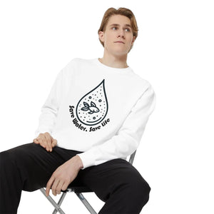 Unisex Eco Sweatshirt Save Water - Modern Home Decor - Dipaliz - Sweatshirts - s