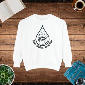 Eco Sweatshirt Save Water Modern Home Decor Trends Style - Dipaliz - White / s - Sweatshirts