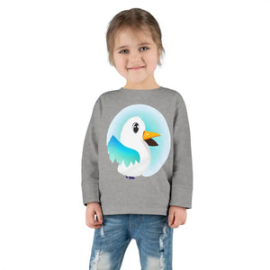 Toddler Long Sleeve Tee - Eco Cozy Cotton Style - Dipaliz - Heather / 2t - Baby & Tops