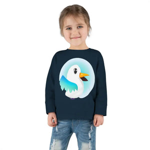 Toddler Long Sleeve Tee - Eco Cozy Cotton Style - Dipaliz - Navy / 2t - Baby & Tops