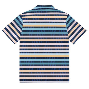 Unisex Button Shirt - Eco Blue Stripes Womens Fashion - Dipaliz - Shirts