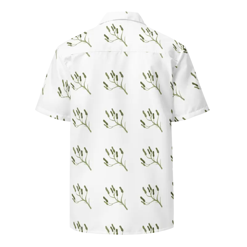 Unisex Button Shirt: Eco-friendly Flora Graphics by Dipaliz - Shirt