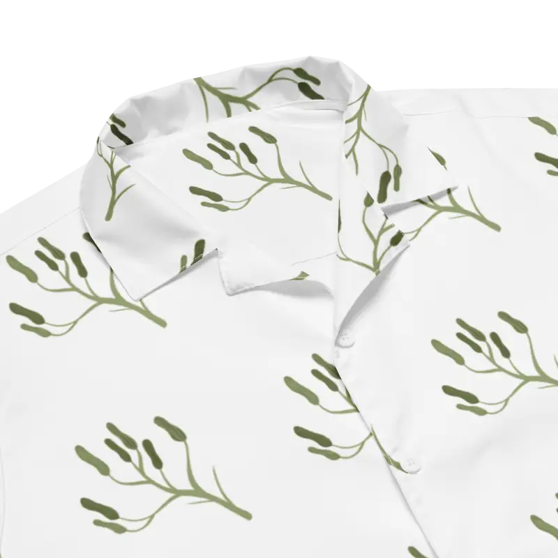 Unisex Button Shirt: Eco-friendly Flora Graphics by Dipaliz - Shirt