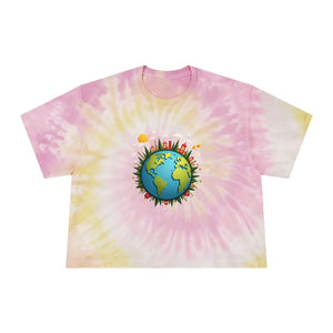 Vibrant Tie Dye Crop Tee Relaxed Fit Sustainable Style - Dipaliz - Desert Rose / Xs - Tops