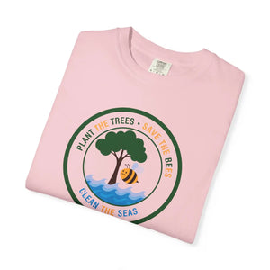 Eco Rescue T-shirt, ?Plant the Trees • Save Bees • Clean Seas”