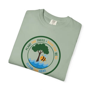 Eco Rescue T-shirt, ?Plant the Trees • Save Bees • Clean Seas”